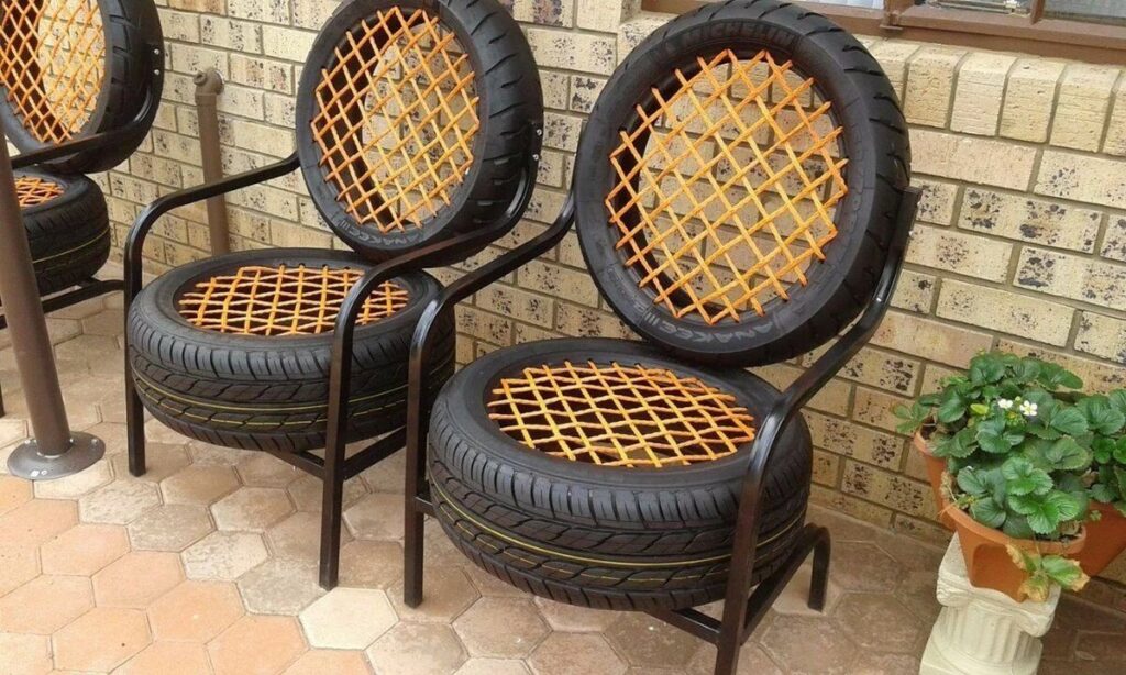 Мебель из колесных шин