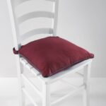подушка для стула бордовая