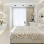 спальня со светлой мебелью оформление
