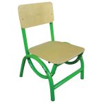 регулируемый детский стул зеленый с бежевым