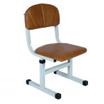 регулируемый детский стул мягкий коричневый