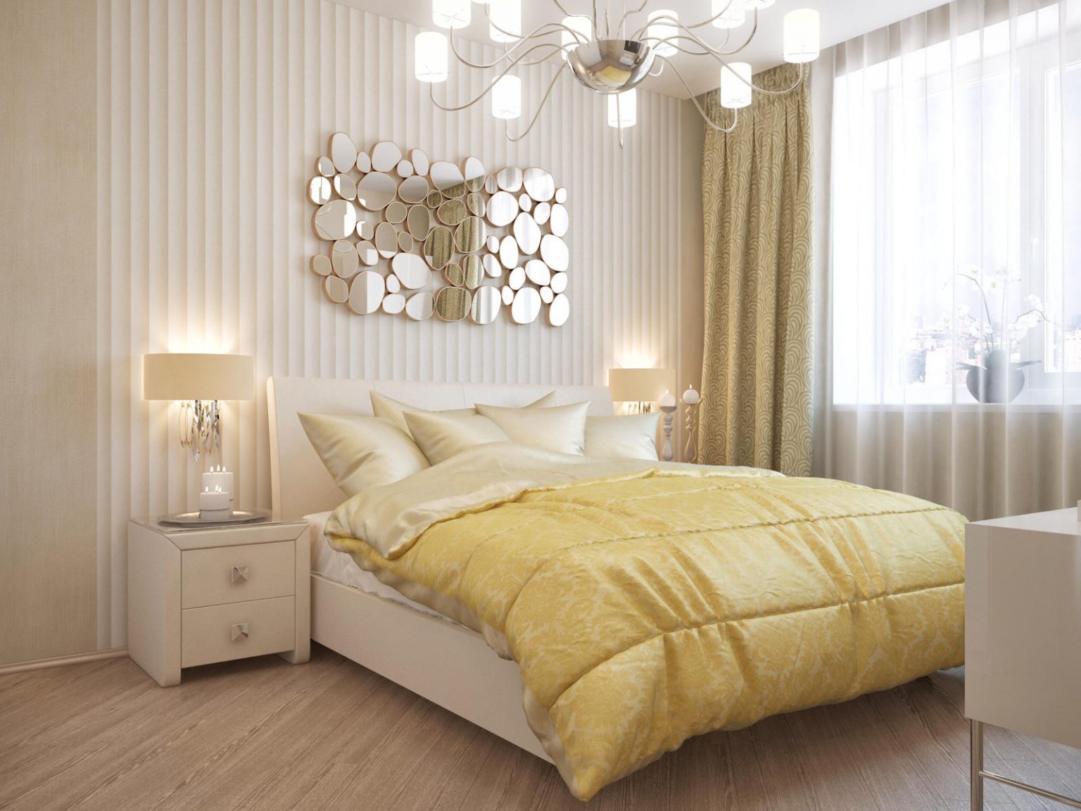 Интерьер спальни в светлых тонах со светлой мебелью: оформления, подбор .