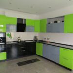 зеленая кухня минимализм