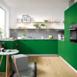 зеленая кухня угловая