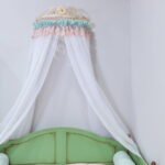 детский балдахин зеленая кровать