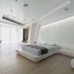 белая спальня в стиле минимализм