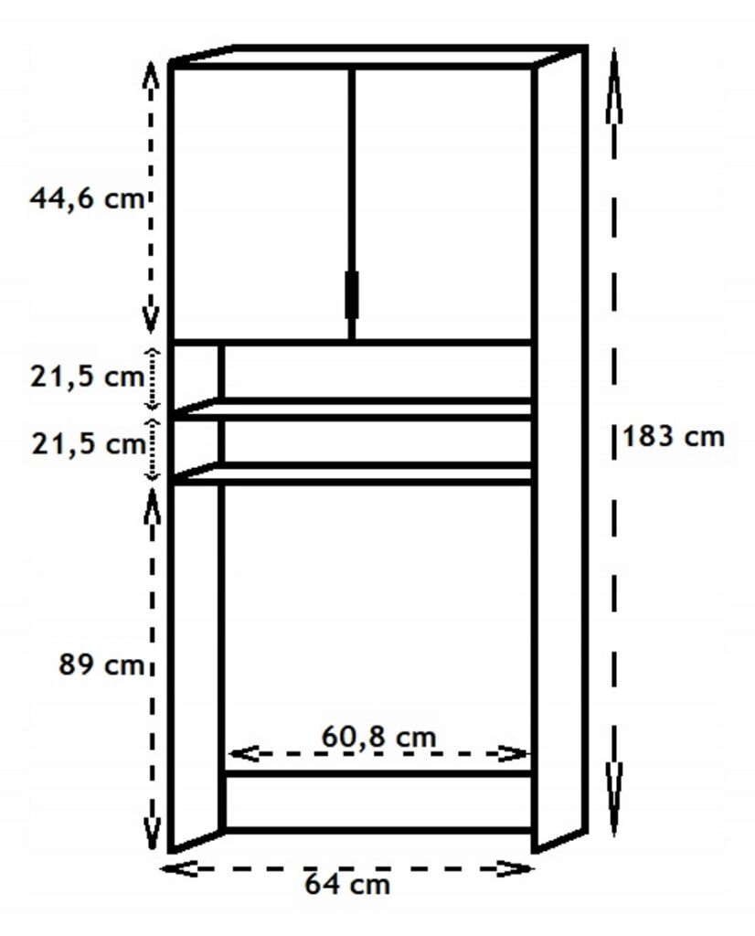 Шкафчик для ванной с размерами чертеж