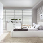 белая спальня в стиле минимализма