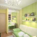 дизайн комнаты зеленая