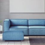 раскладной диван голубой