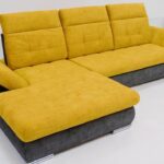 раскладной диван желтый