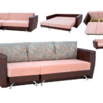 раскладной диван розовый