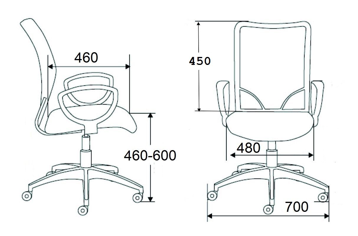 размеры офисного кресла