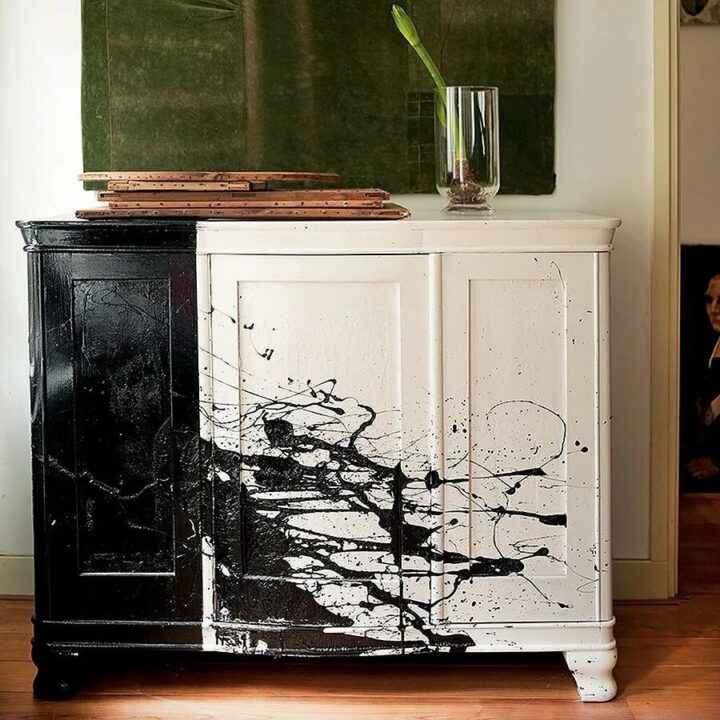 Покрасить мебель в черный цвет