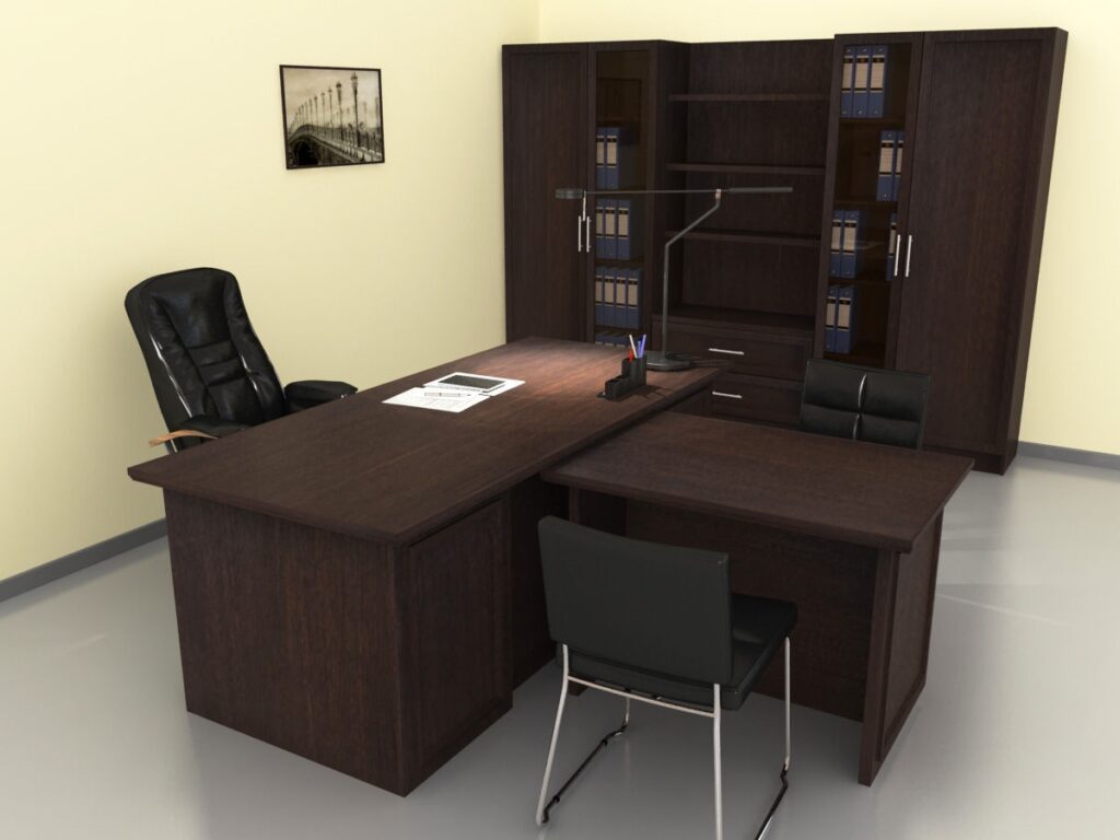 Расположение мебели в офисе на 2 человека