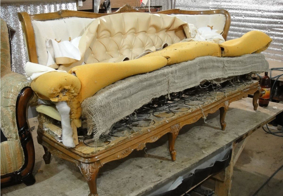 разборка дивана для реставрации