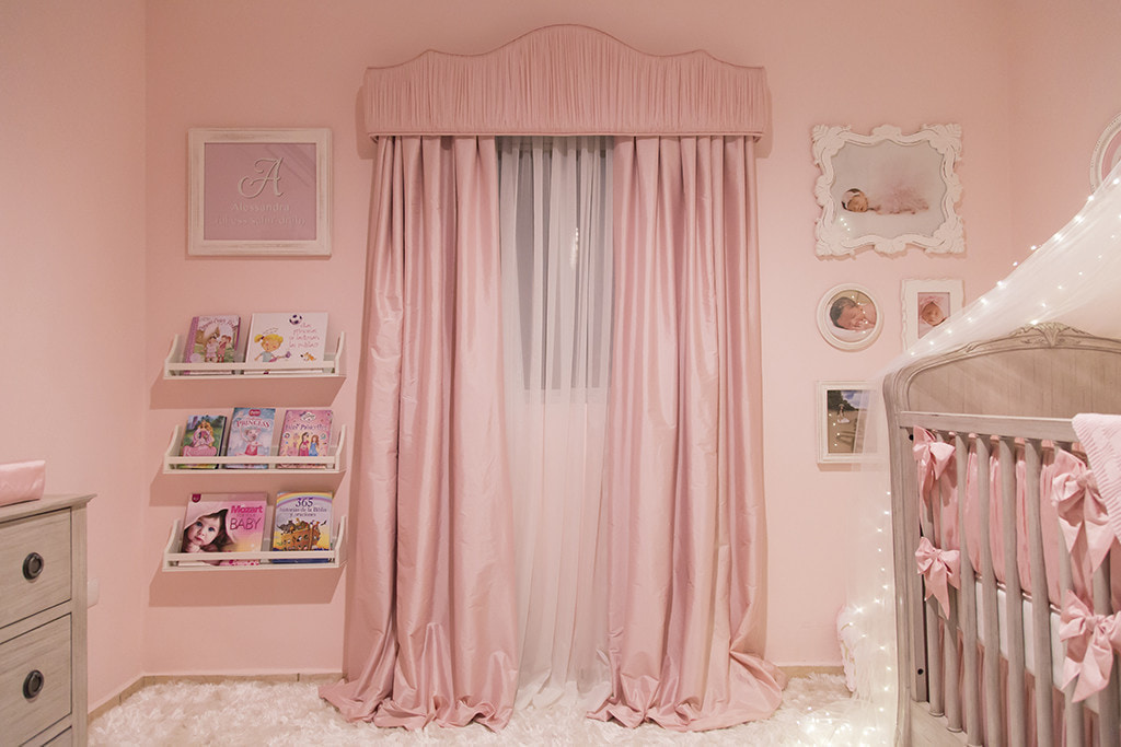 розовые шторы идеи декора