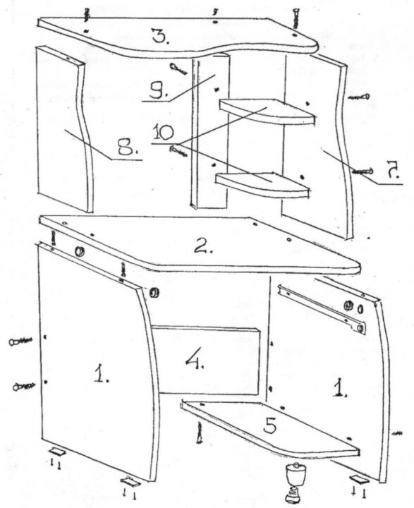 Компьютерный стол угловой своими руками чертежи и схемы