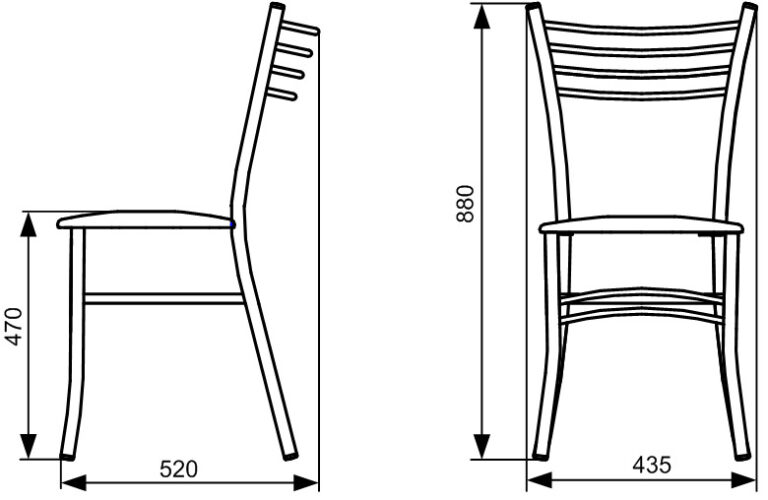Стандартная высота стула для обеденного стола