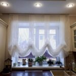 прозрачные венские шторы для кухни
