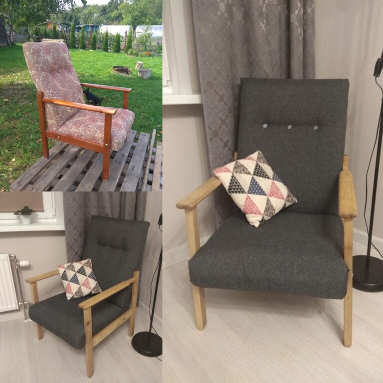 Реставрация старого кресла на дому