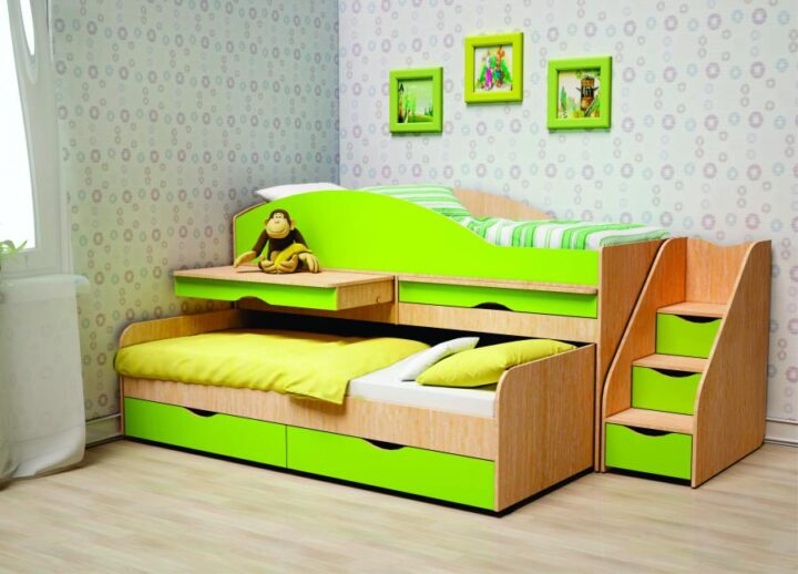 Модульные кровати для двоих детей