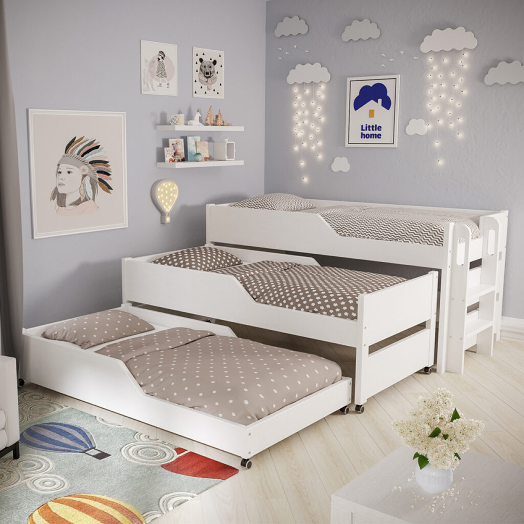 Модульные кровати для двоих детей