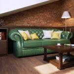 зеленый диван в интерьере идеи дизайна