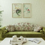зеленый диван в интерьере оформление идеи