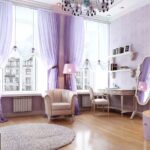 бело фиолетовые шторы фото
