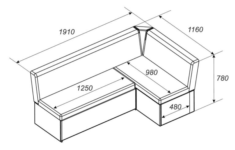 Угловые диваны своими руками чертежи и размеры