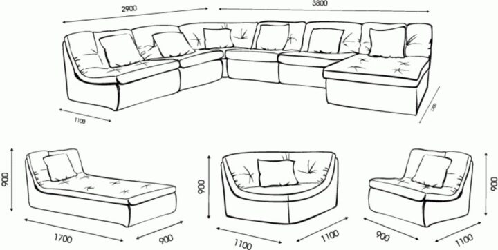 Схема углового дивана своими руками