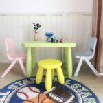 желто-салатовый детский стол и стул