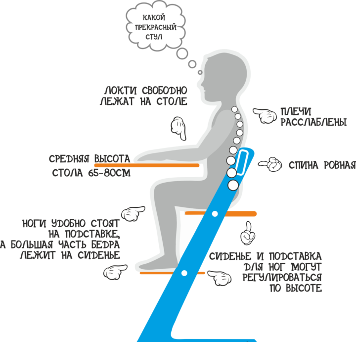 Рост ребенка и высота парты и стула