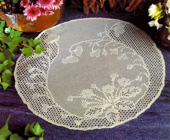 круглая салфетка крючком