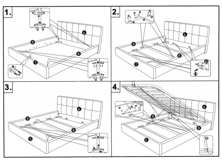 Установка подъемного механизма кровати инструкция