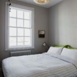 скандинавские шторы рулонные в спальне