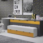 стол-кровать желтый с серым