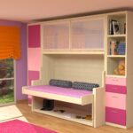 стол-кровать розовая