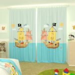 шторы с корабликами для детской комнаты