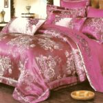 розово-лиловое сатиновое постельное белье