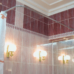 штанга для шторы в ванной дизайн фото