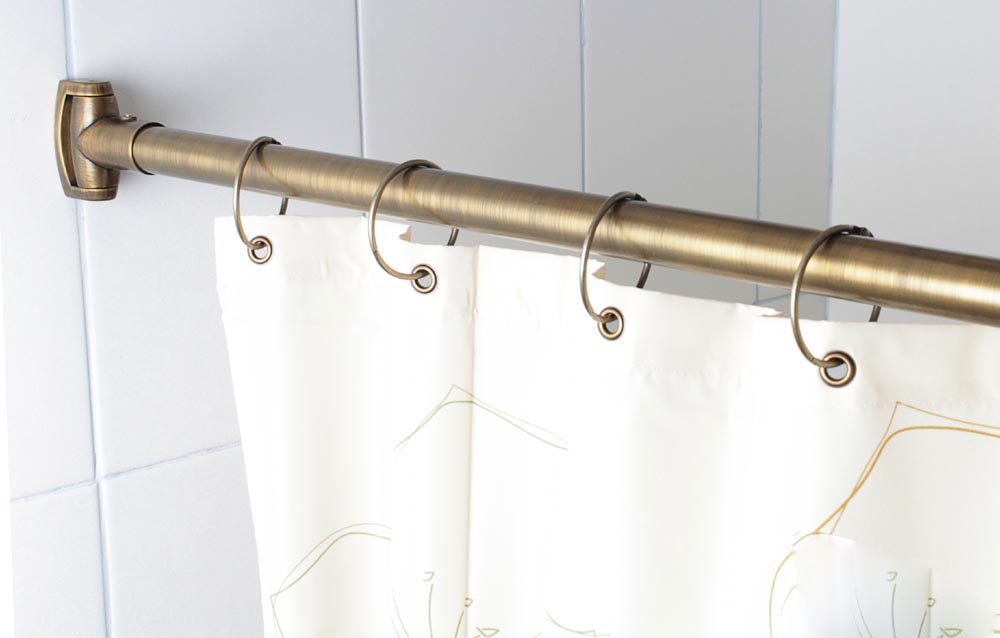 штанга для шторы в ванную фото оформления
