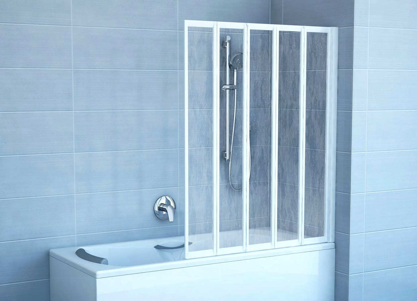 штора для ванной из стекла фото