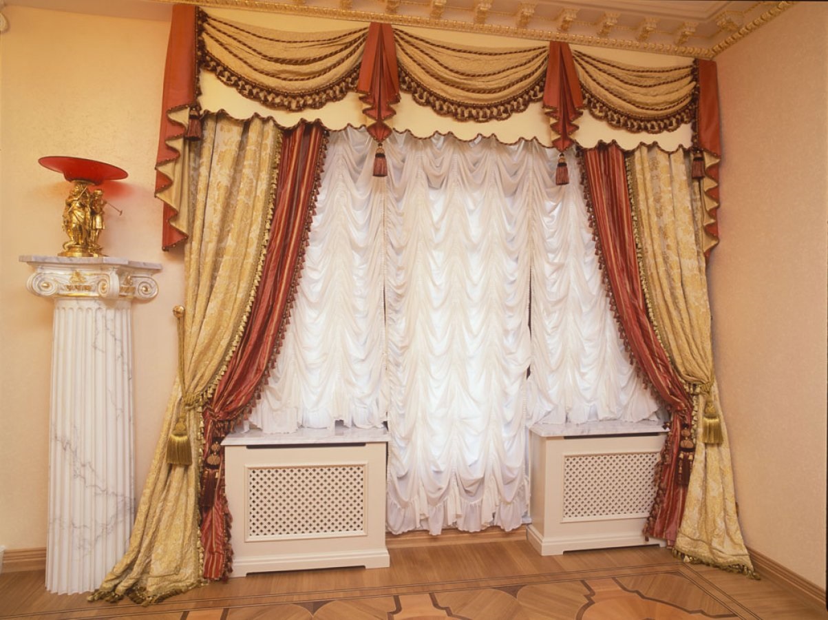 французские шторы в гостиной
