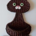ключница плетеная кошка