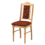 стул деревянный с коричневой обивкой