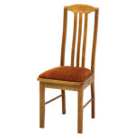 стул деревянный с коричневым сиденьем