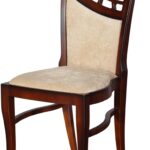 стул деревянный с бежевой обивкой