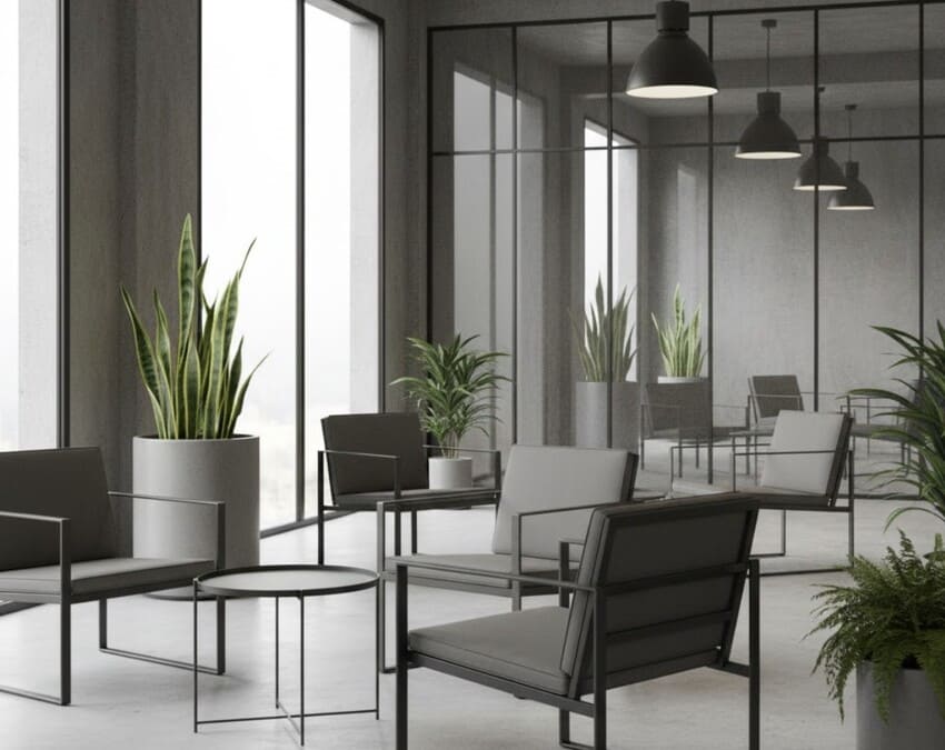 Металлическая мебель в офисе